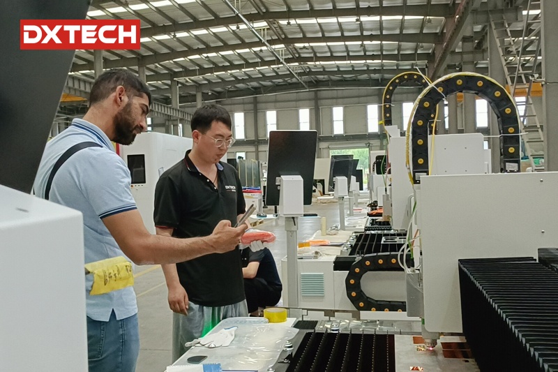 Canadian-Customers-Visited-DXTECH-and-Ordered-1530FL-3KW-Sheet-Metal-Fiber-Laser-Cutting-Machine-and-Bending-Machine