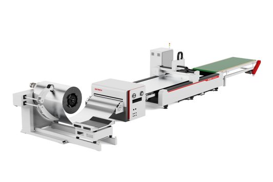 Coil Fed Laser Cutting Machine with Decoiling and Levelling coil fed laser cutting