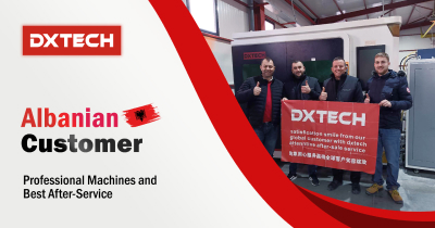 DXTECH fully enclosed metal laser cutting machine in Albania